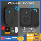 CACAZI Wireless Waterproof Doorbell with 300M Range, 38 Chimes