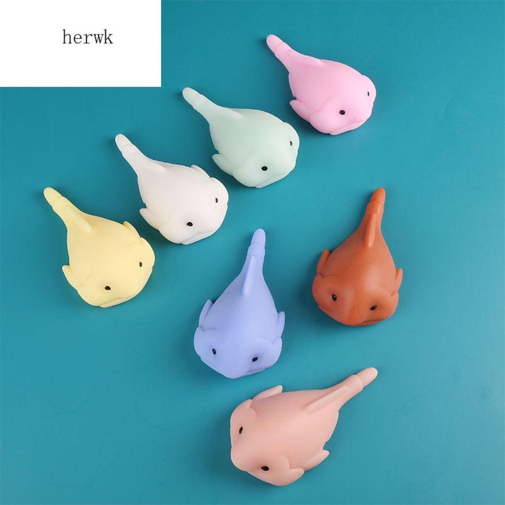 HERWK Hồi phục chậm Đồ chơi bóp cá Bọ Cạp Nhào Đàn hồi Đồ chơi câu cá kỳ lạ xấu xí Dễ thương Thủ công Tượng Cá blob Trẻ em người lớn