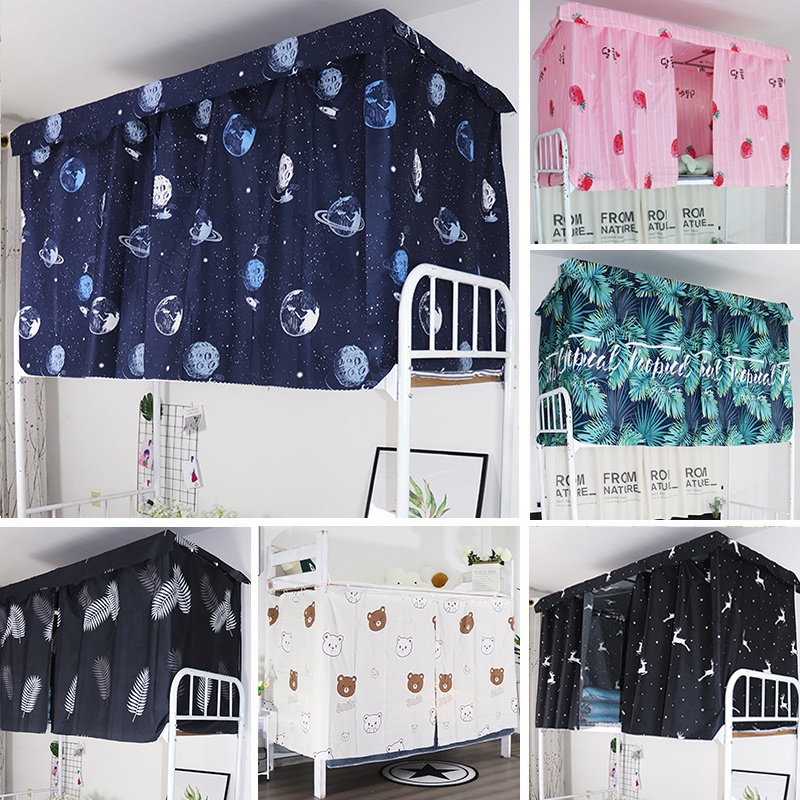 【BHQ FU】ผ้าม่านเตียง หอพักนักศึกษา 1.5*2m ม่านเตียง กันฝุ่นปิดกั้นแสง ติดตั้งง่าย เตียงสองชั้น ม่านทึบแ ราคา 95 บาท*ส่งฟรี