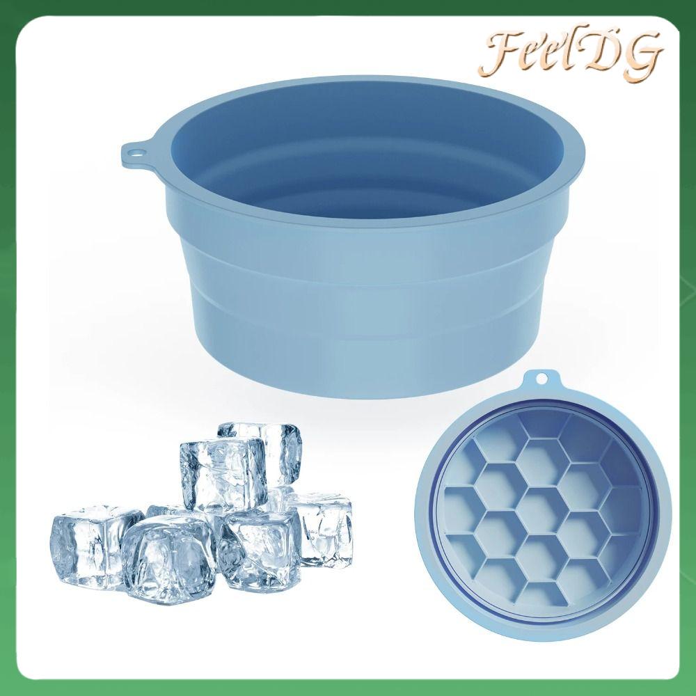 FEELDG Có thể gập lại Bát tắm đá lạnh cho  Khay đá tích hợp Silicon Chậu đá di động  Chậu rửa  chăm sóc da Điều trị da  tại spa