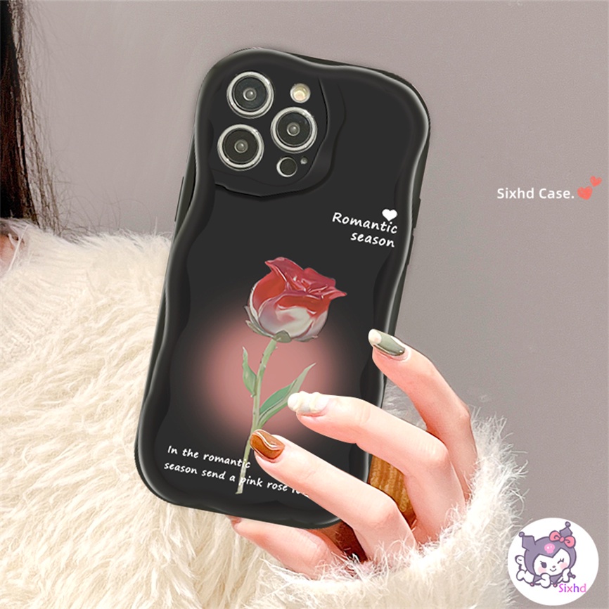 Ốp Lưng Realme C53 C55 C25Y C35 C33 C30 C25 C12 C11 C21Y C25s C15 C20 C3 9i 6i 5i 5 Narzo N53 N55 50A 50i Prime sixhd Ốp Điện Thoại Viền Cong Họa Tiết Hoa Hồng 3D Lãng Mạn Cho