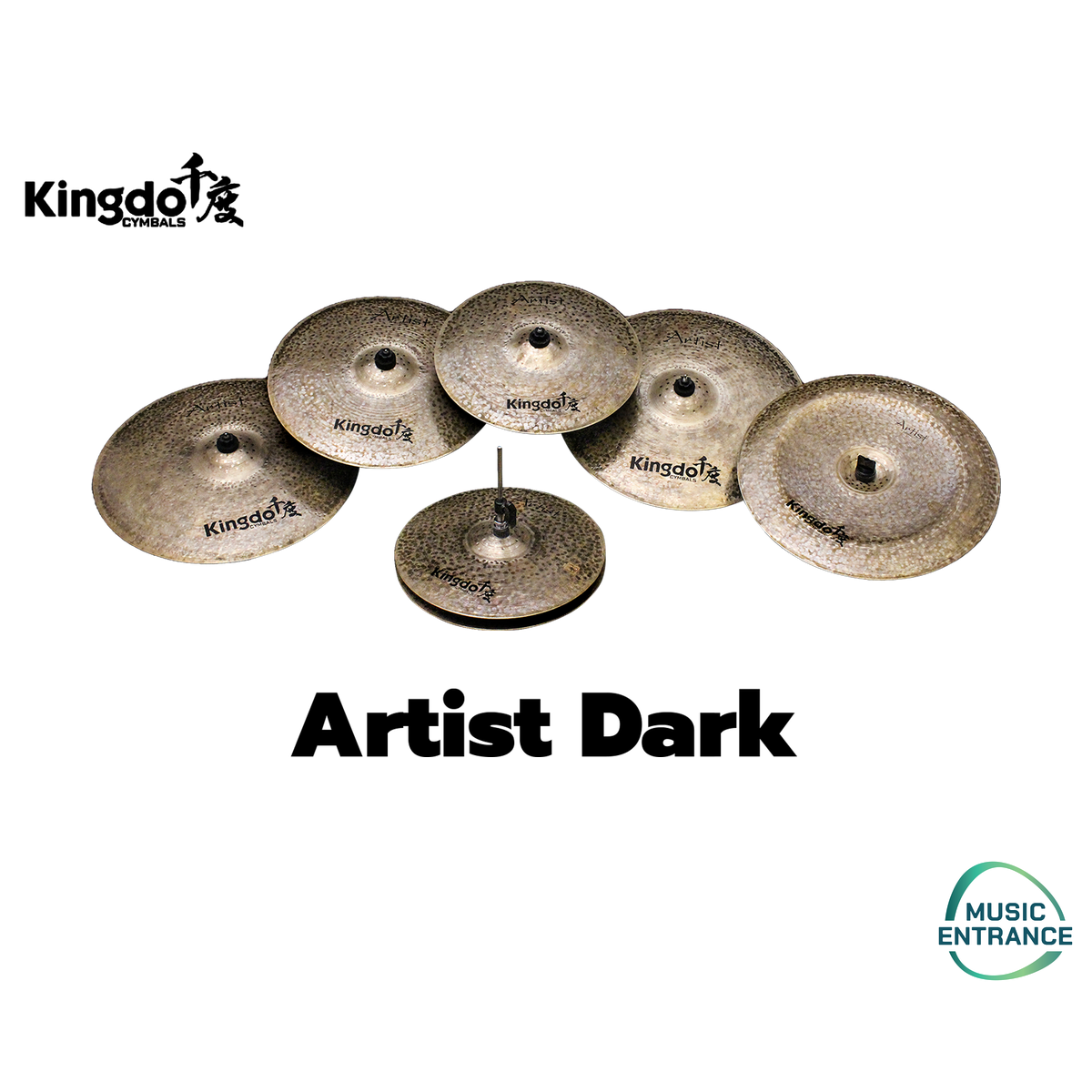 Kingdo Artist Dark Series แฉ ฉาบ สำหรับ กลองชุด Splash Hi-Hat Crash Ride ราคา 5,040 บาท*ส่งฟรี