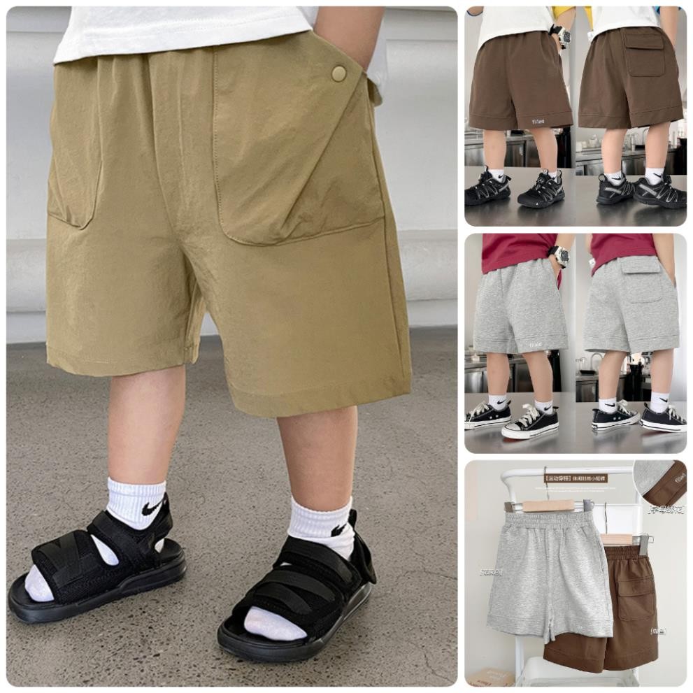 quần short bé trai hãng Ambbkid quần đùi kaki cho bé QN26 size 90-150 15-35 kg thời trang trẻ em hàng quảng châu