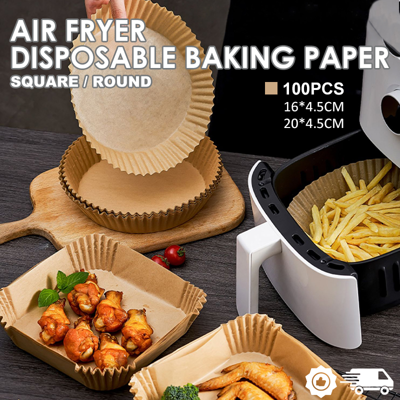 Square 6.3inch 8inch Air Fryer Parchment Paper Liner - China 8'' Square Parchment  Paper, Square Paper Liner