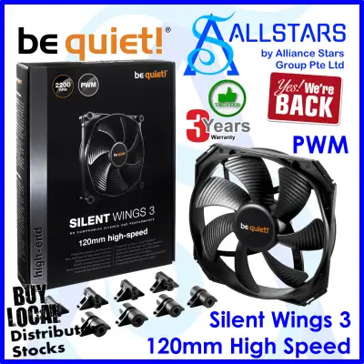 (ALLSTARS : We are Back / Cooler Fan DIY PROMO) bequiet! / Be Quiet / beQuiet Silent Wings 3 120mm High Speed PWM Fan / 2200rpm (BL070) (Warranty 3years with TechDynamic)