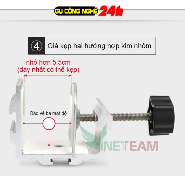 Giá Đỡ Điện Thoại Ipad Xem Phim Kẹp Đầu Giường Bàn