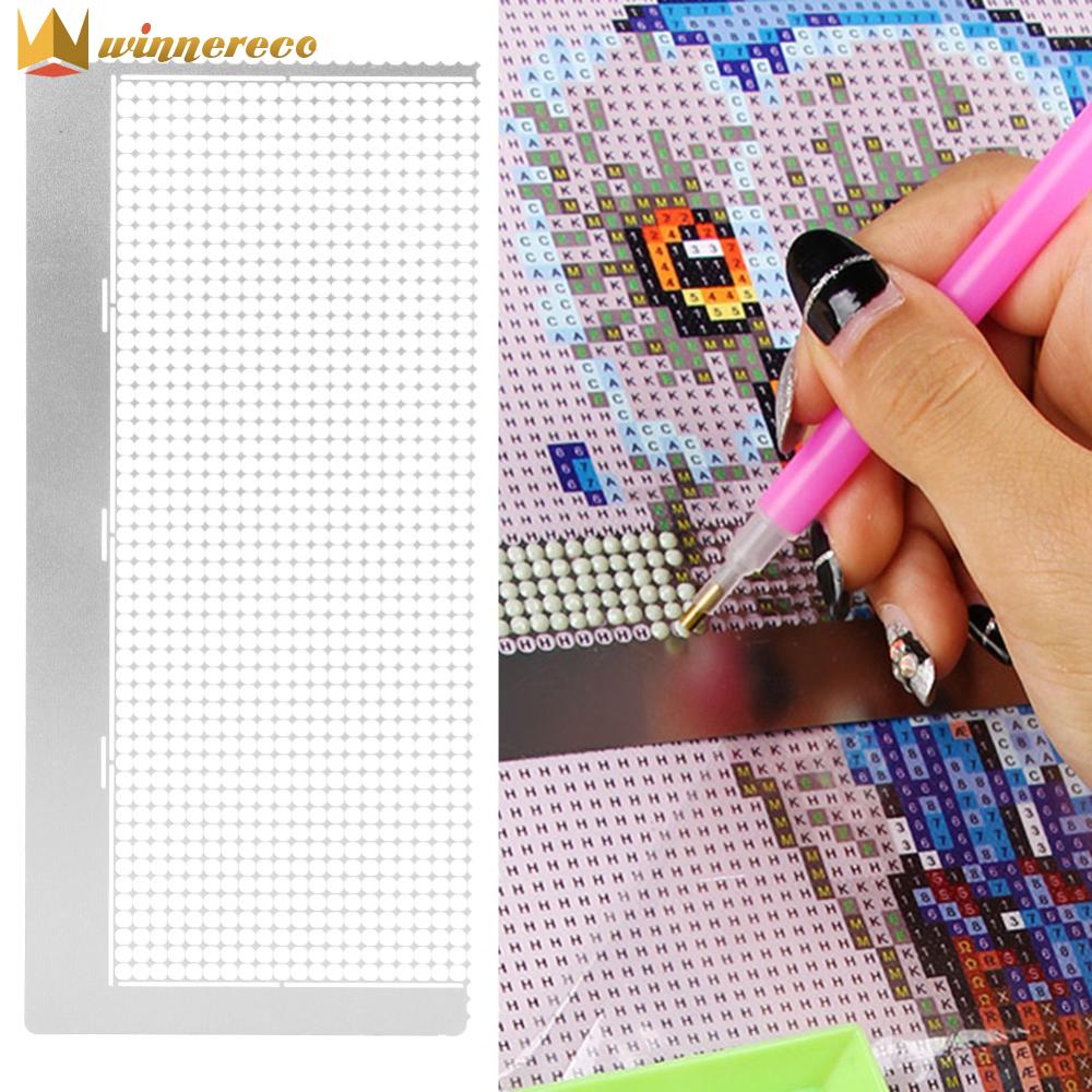 【HOT】5D Diamond Mesh Ruler 155x70mm Metal Diamond Painting Fix Tool Adjustment Fix Tool Round Drill Practical for DIY Diamond Painting Kits for Art Crafts ราคา 138 บาท*ส่งฟรี