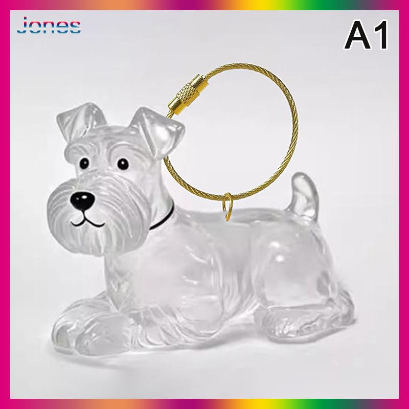 Jones Rõ ràng Puppy tóc tưởng niệm lưu niệm viên nang pet của chó lông container tự làm mặt dây chuyền Keychain trang trí vật nuôi những người yêu thích nhà hiển thị Quà Tặng - 4