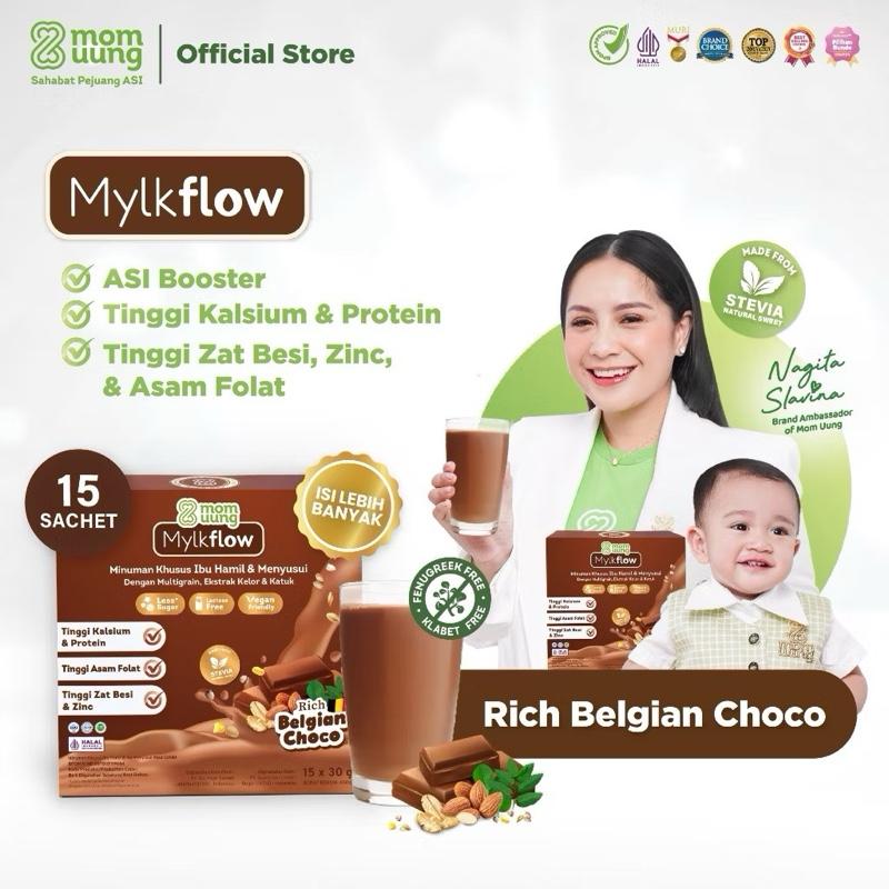 (ISI LEBIH BANYAK) MOM UUNG NEW SUSU MYLKFLOW (15 SACHET) ASI BOOSTER Belgian CHOCOLATE Choco CREAMY VANILLA momuung Mom Uung mom uung mylk flow mylkflow milk susu asi banana tokyo creamy 15 sachet big size