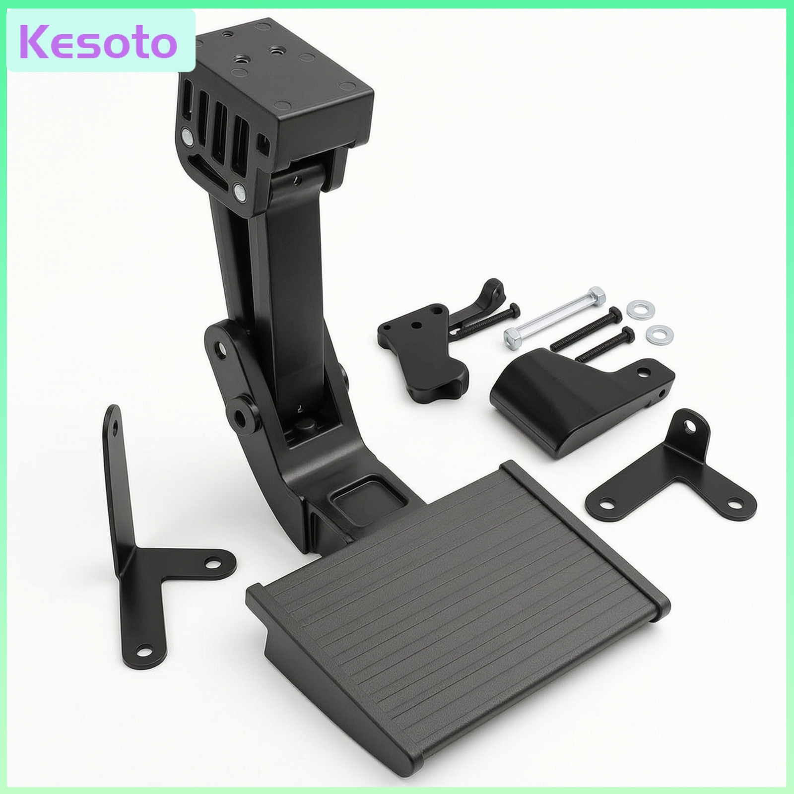 อุปกรณ์และชิ้นส่วนยานยนต์ Kesoto บันไดกันชนแบบพับเก็บได้แบบ Heavy Duty บันไดเตียงแบบพับเก็บได้ทนทานอุปกรณ์เสริมสำหรับรถยนต์ที่มีโปรไฟล์ต่ำสำหรับการเข้าถึงสินค้า ราคา 16,545 บาท*ส่งฟรี