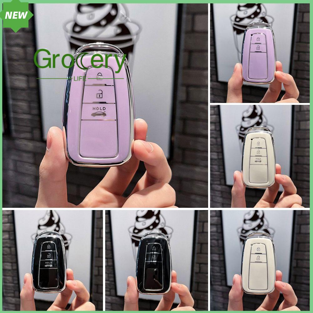 GROCERY LIFE Nhựa TPU mềm Vỏ chìa khóa xe ô tô Bảo vệ chìa khóa Móc khóa Vỏ bọc chìa khóa Thời trang Vỏ bọc toàn bộ Vỏ chìa khóa từ xa Phụ Kiện Xe Hơi