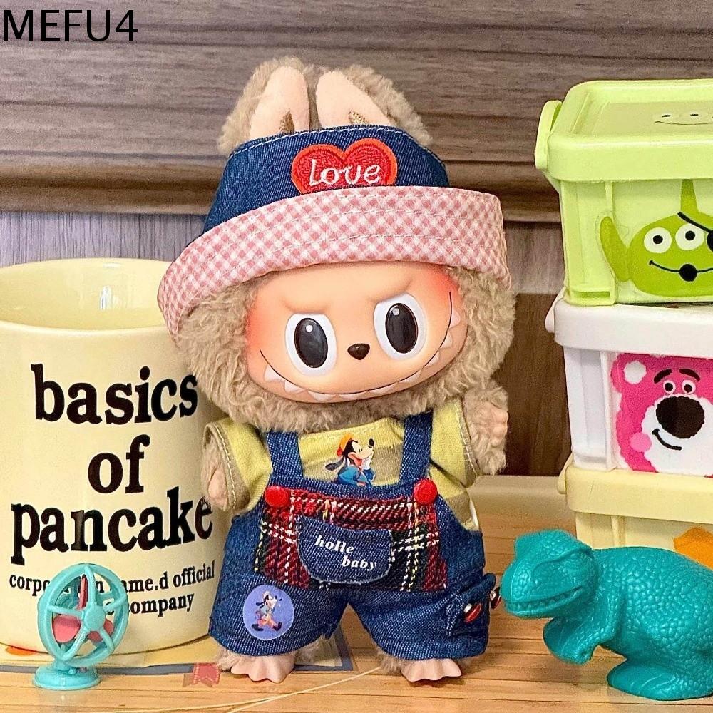 MEFU4 Quần dây đeo Quần áo  17cm Kuromi. Đồ ngủ Quần áo cho búp bê  Trang phục búp bê nhồi bông Mũ Quần áo có móc  Phụ kiện búp bê