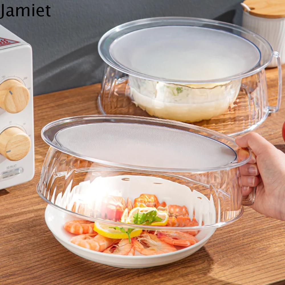 JAMIET Trong suốt Tấm phủ thực phẩm lò vi sóng Có tay cầm Chịu nhiệt Tấm chắn bắn lò vi sóng Nắp đậy thực phẩm PC Đĩa thức ăn Tủ đông