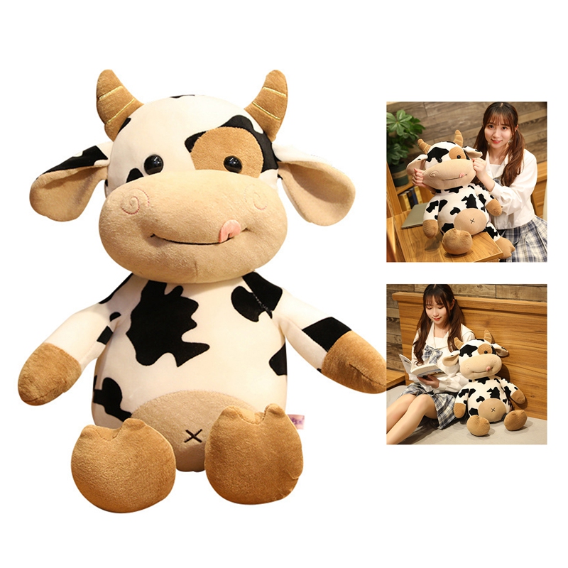 Big Size Cute Animal Cartoon Cows Plush Toy Cattle Comfortable Soft Stuffed Baby Room Decor Birthday Christmas Gift