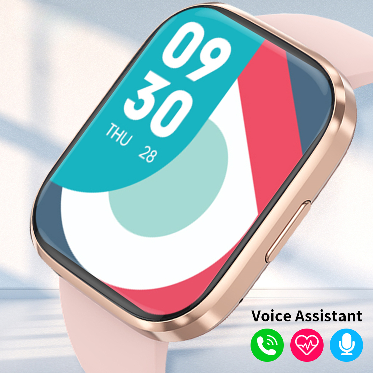 New Fashion Smart Watch Women Smartwatch Men Bluetooth Call Blood Pressure