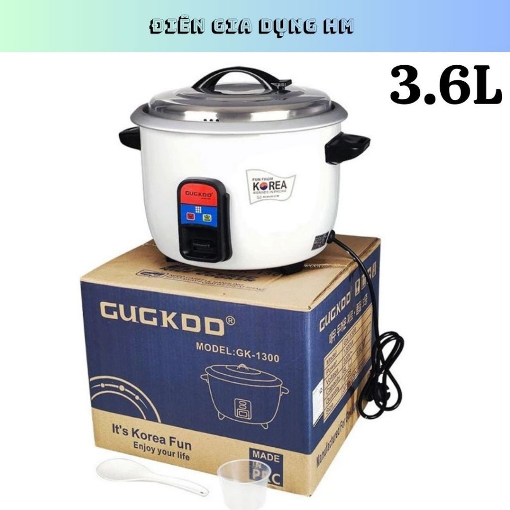 Nồi cơm điện công nghiệp dung tích 3.6 Lít, công suất cao 1300W , nấu từ 2-3 Kg gạo , chống dính , nấu cơm ngon bảo hành