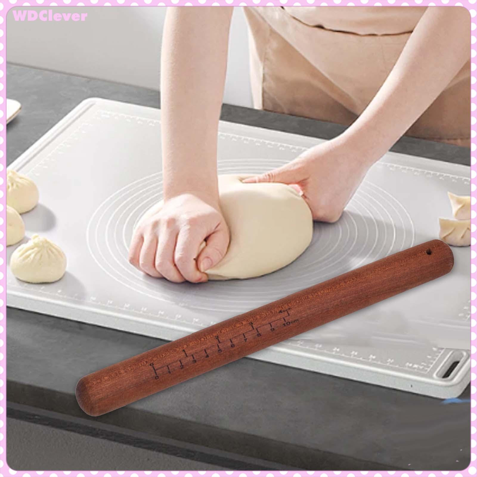 WDClever Dough Rolling Wood Rolling Pin for Dough for Cookies Pasta Dumpling Making