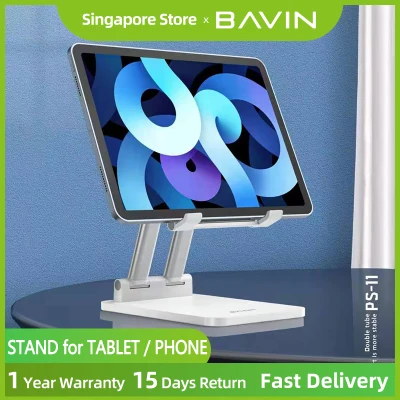 BAVIN PS11 Dual Tube Foldable Adjustable Lifting Tablet Holder Desktop Stand Dock Stand Aluminum Solid For iPad, Tablet, Samsung, Books
