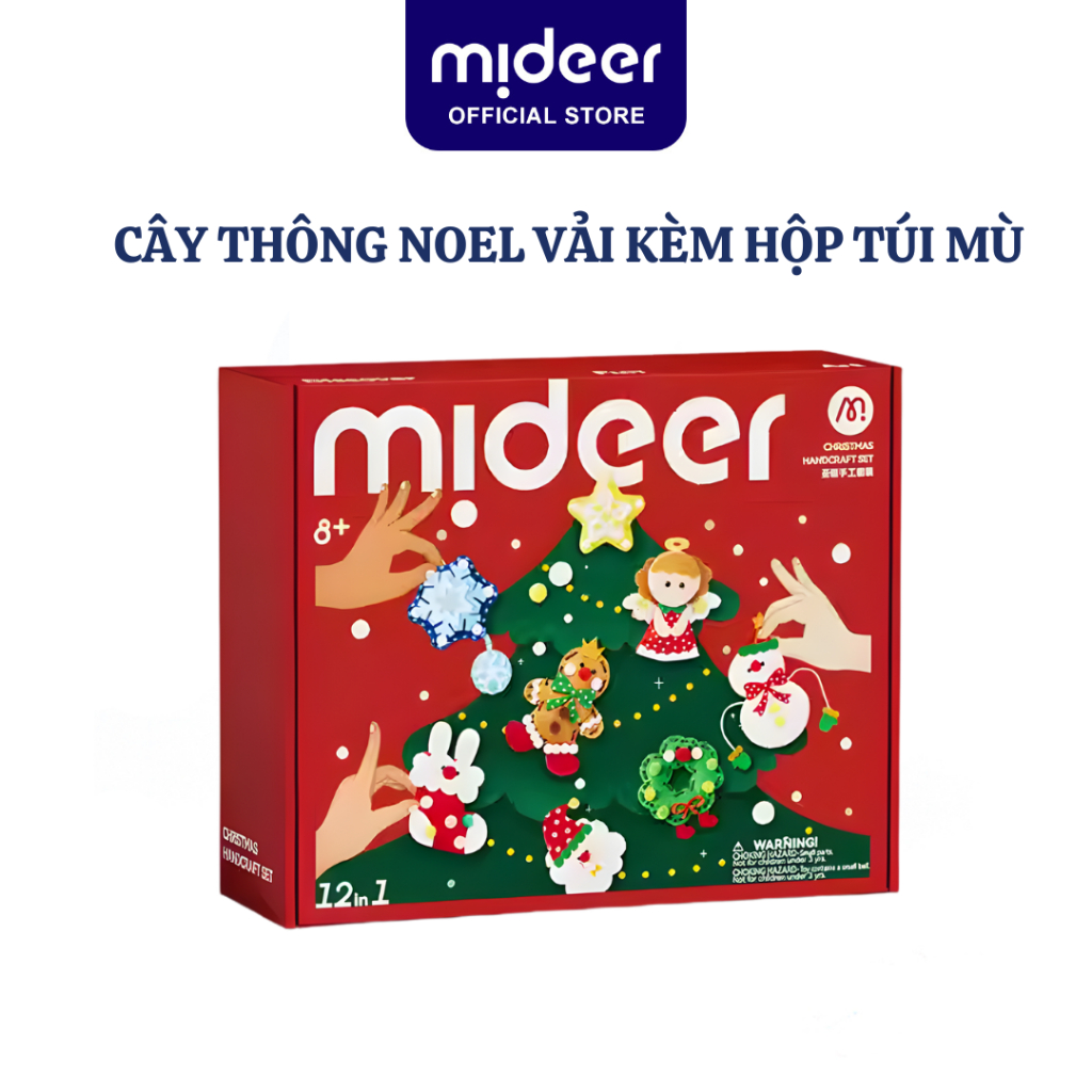 Cây Thông Noel Vải kèm hộp mù phụ kiện trang trí deco Mideer Christmas Advent Calendar