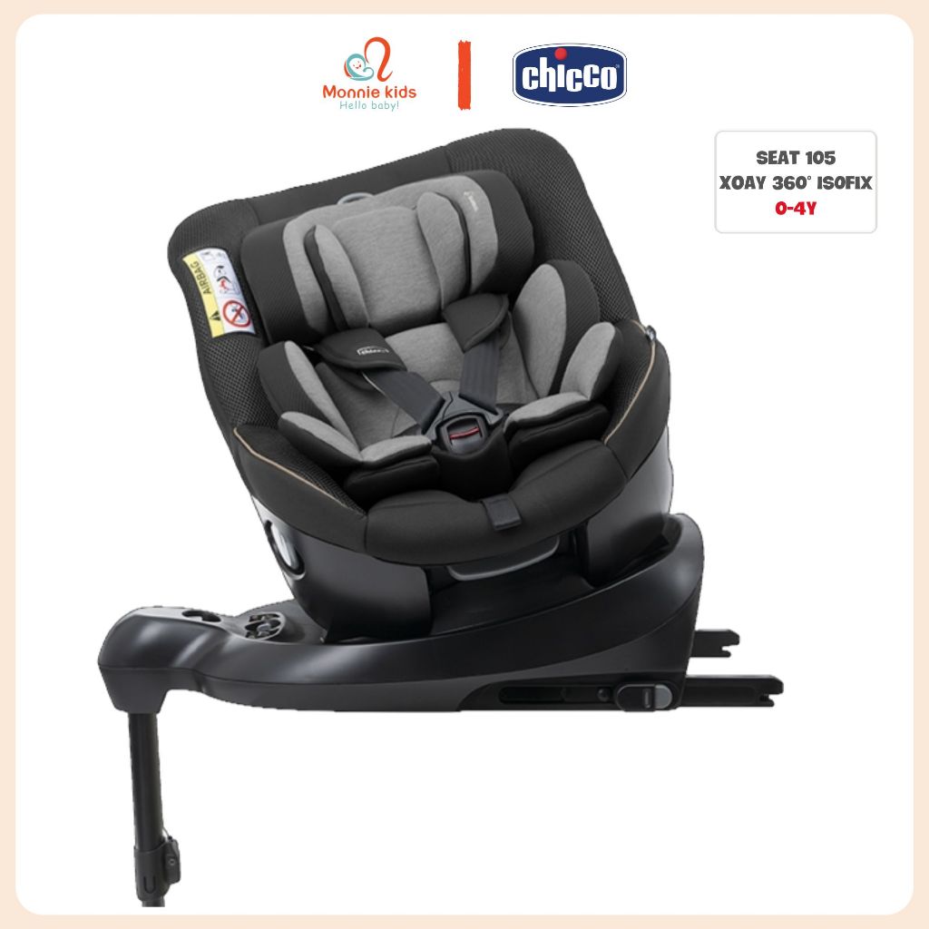 Ghế ngồi ô tô Chicco Seat 105 Isofix cho bé 0-4Y, ghế ngồi xe hơi oto trẻ em 360 độ - Monnie Kids