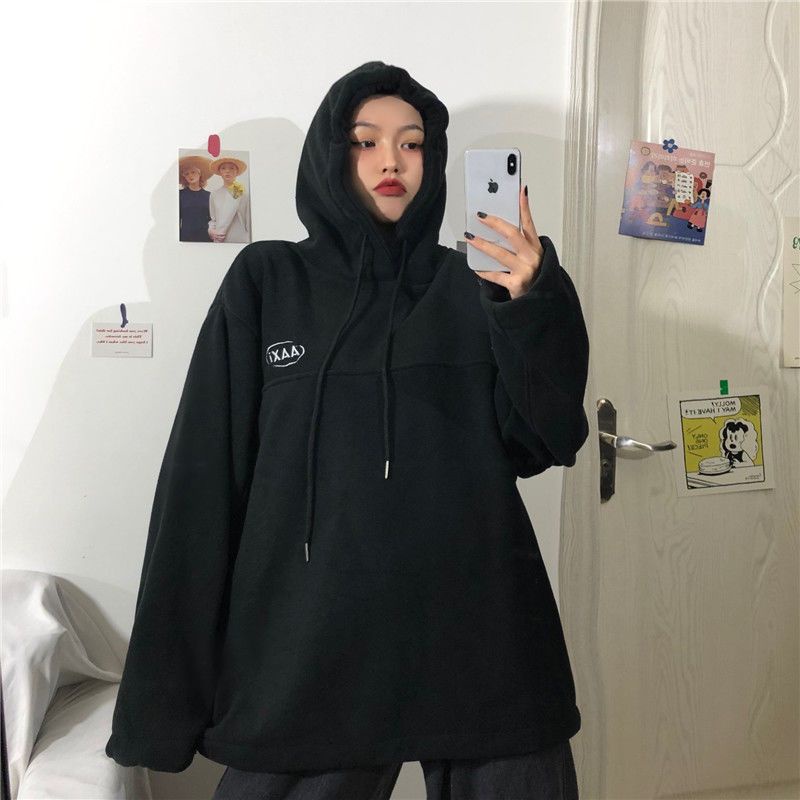 áo khoác nữ form rộng có mũ bigsize áo hoodie zip local brand dây kéo nỉ gió dày cardigan croptop ta