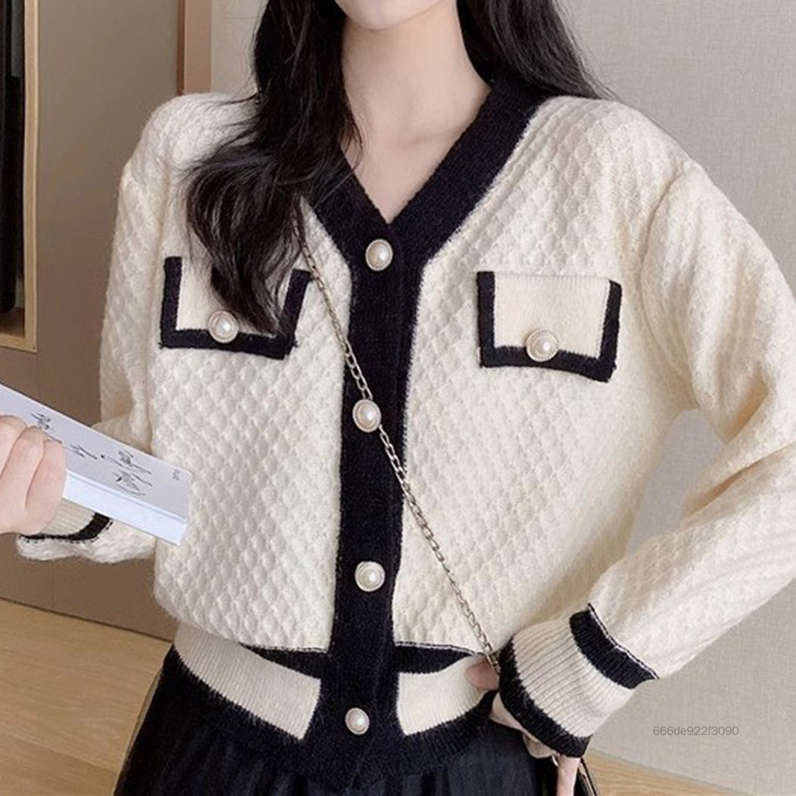 Phụ nữ tính khí Áo cardigan dệt kim phong cách lười biếng dáng rộng dài tay áo len cardigan quà tặng
