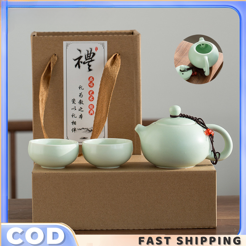 Chinese TEA POT SET Ceramic 4 CUP /TEKO TEH China 4 Cangkir Keramik SET /CHINESE Souvenir TEA POT SET…