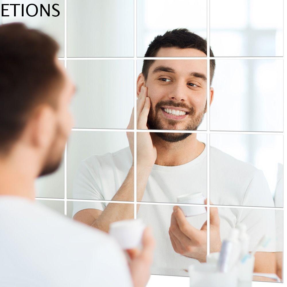 ETIONS Cuttable Tấm Gương linh hoạt Không thể phá vỡ Không thủy tinh Tấm Gương nhựa PET Có thể tháo rời Không khung Miếng dán gương Thủ công tự làm