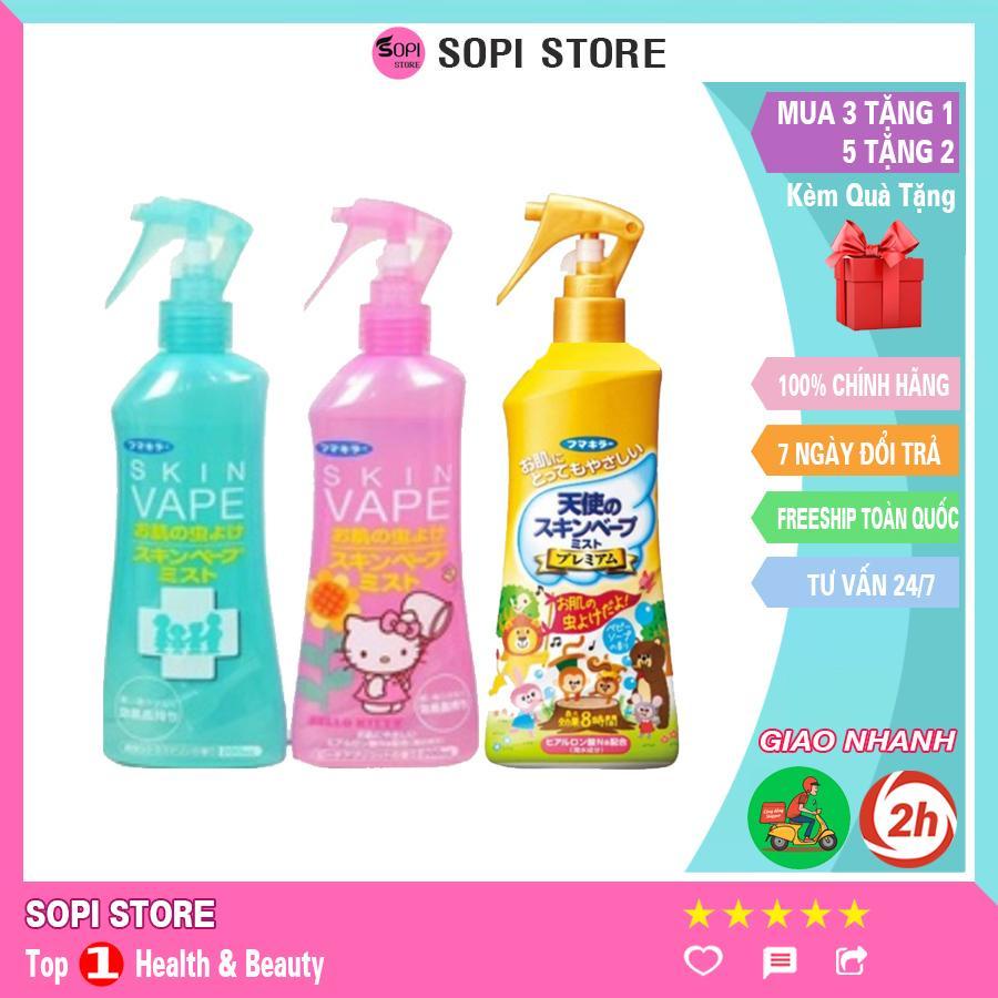Xịt chống muỗi và côn trùng skin vape nhật bản 200ml hiệu quả lên đến 8h