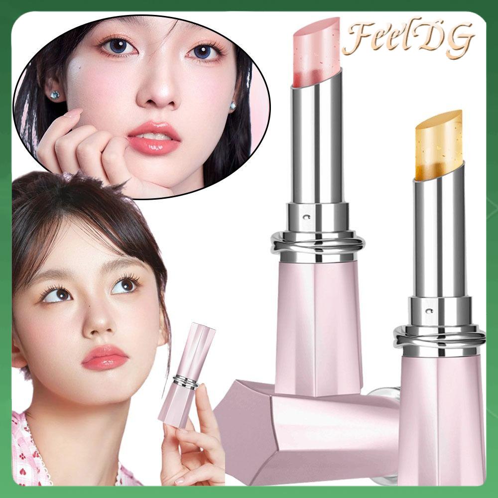FEELDG Dưỡng ẩm lâu dài Son môi thủy tinh Thay đổi màu sắc Chắc chắn Son bóng Quà tặng Son dưỡng môi