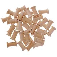 50 Pierces Sewing Spools Natural Color Wooden Sewing Bobbins