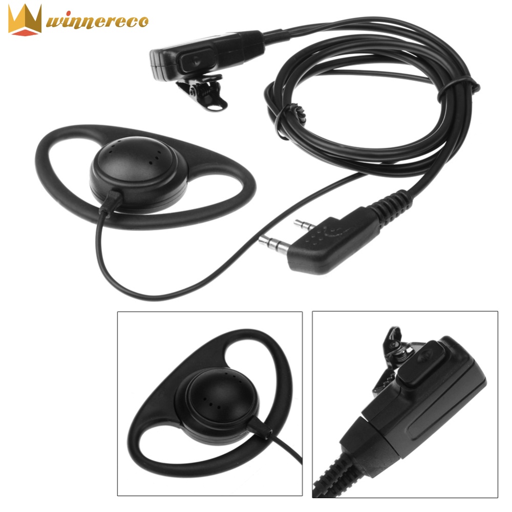 Metal Detector Headset with 2 Pin Earpiece and MIC for Kenwood Puxing TYT Radio Communication Devices ราคา 74 บาท*ส่งฟรี