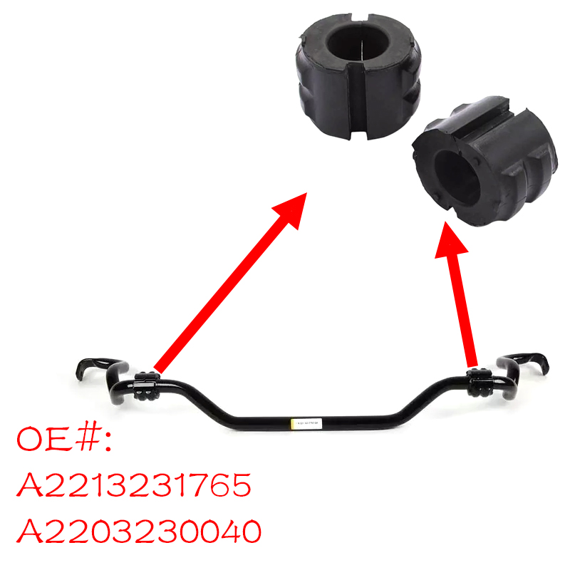 A2213231765 2PCS Front Suspension Stabilizer Anti Sway Bar Bushing For Benz W221 S Class A2203230040