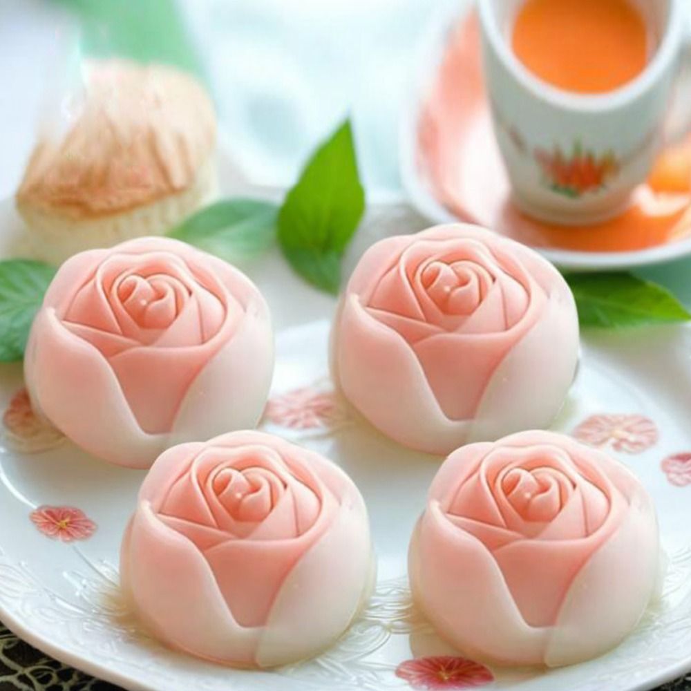 EMERRY 3D Khuôn bánh hoa sen hoa mẫu đơn Tự làm Không dính Khuôn bánh Mousse dâm bụt Khuôn nướng bánh ngọt Mềm Khuôn nến xà phòng Nến thạch Bánh Ngọt Bánh ngọt