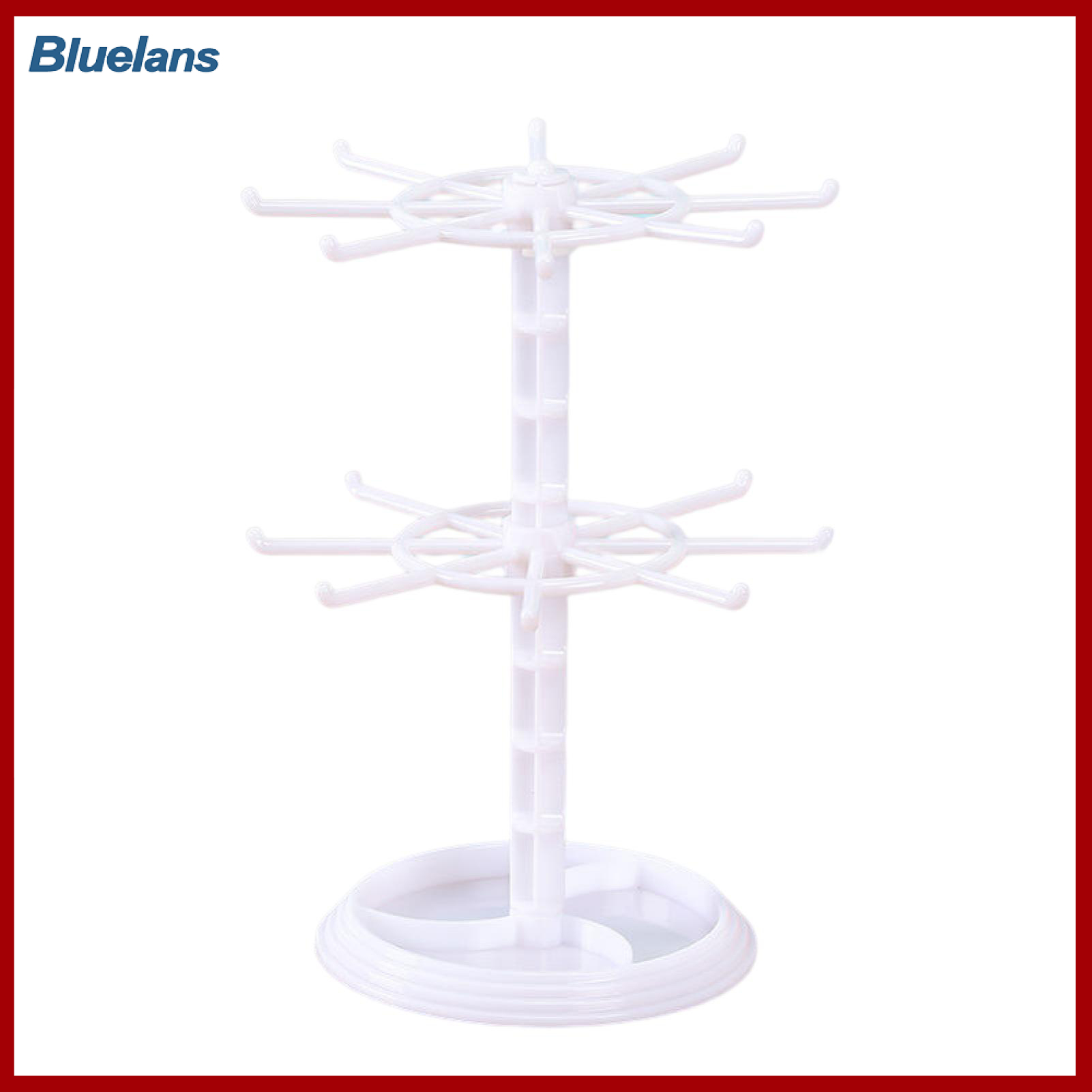 Bluelans®Trang sức xoay tròn tổ chức đa năng sức chứa lớn nhiều lớp Giá đỡ xoay lưu trữ phổ quát nhựa PP Hoa Tai Vòng Cổ Vòng Tay Giá trưng bày Mặt dây chuyền Nguồn cung cấp Nhà