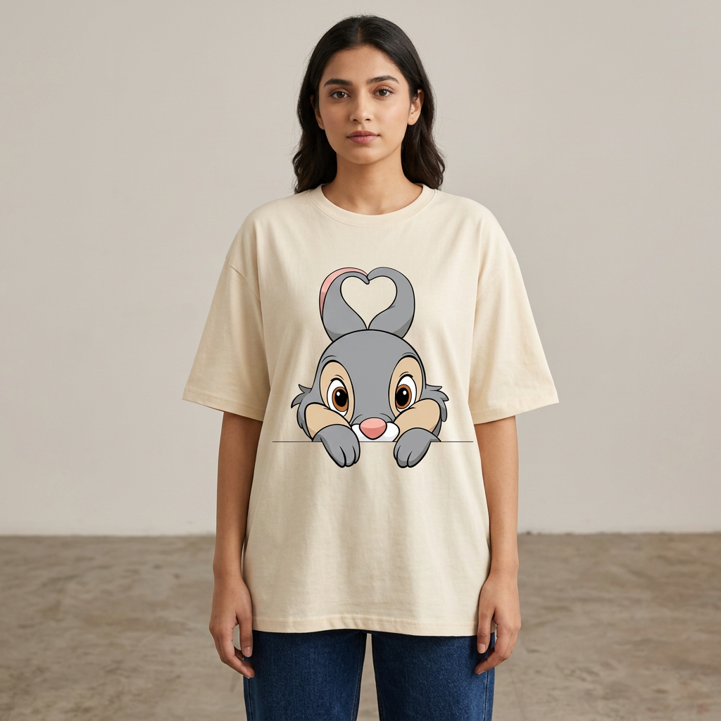 Half Sleeve T Shirt DTF Printed For Woman's