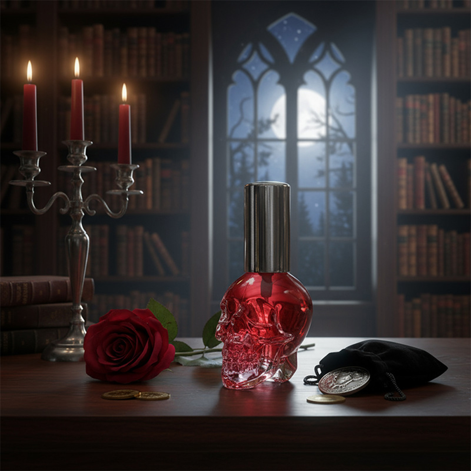 Chai Nước Hoa Đầu Lâu Giáng Sinh 30Ml Thiết Kế Đồng Hồ Ông Già Noel Hương Thơm Ngày Lễ Gothic Cho Nữ Và Nam HU-VN