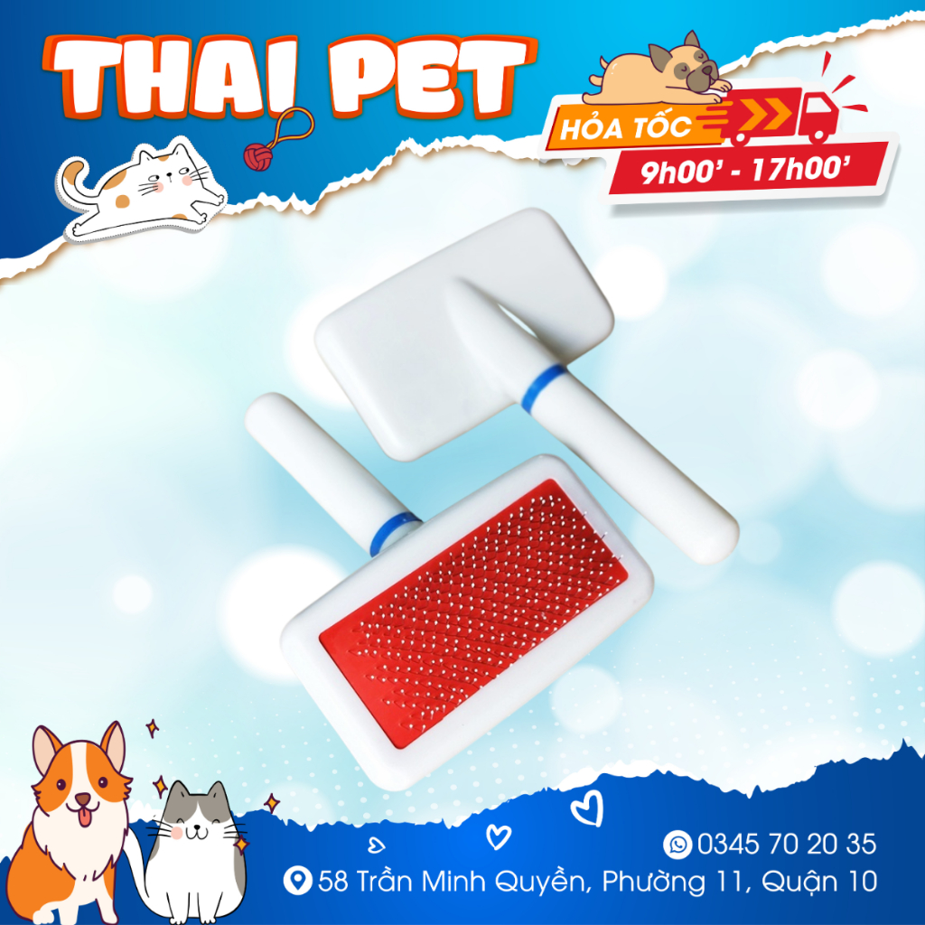 MASTI Lược chải lông chó mèo - lược gỡ rối lông - lược đánh bông lông chó mèo