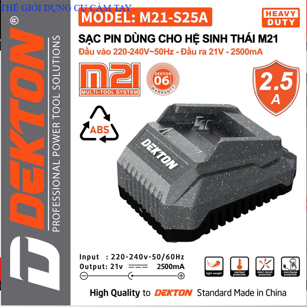 Đế Sạc Nhanh 21V DEKTON M21 25Hệ Chân MKT M21 Lắp Vừa Tất Cả THẾ GIỚI DỤNG CỤ CẦM TAY GIÁ SĨ