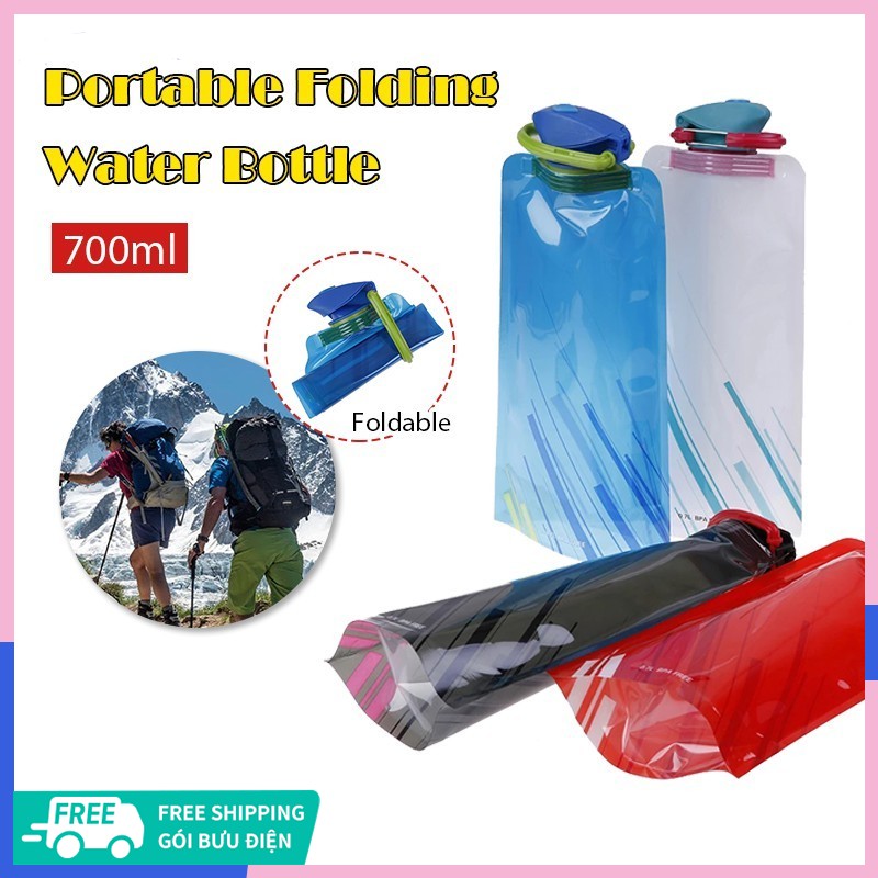 Bình nước mềm cầm tay chạy bộ chạy trail đạp xe tập luyện thể thao gấp gọn linh hoạt