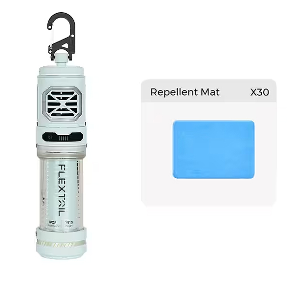 เครื่องไล่ยุง โคมไฟ 3-in-1 FLEXTAIL - Tiny Repel S (Blue) + แผ่นกันยุง 30 แผ่น ราคา 1,495 บาท*ส่งฟรี