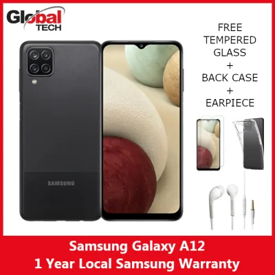 Samsung Galaxy A12 128GB + 4GB RAM (1 Year Local Samsung Warranty) (FREE TEMPERED GLASS + BACK CASE + EARPIECE)