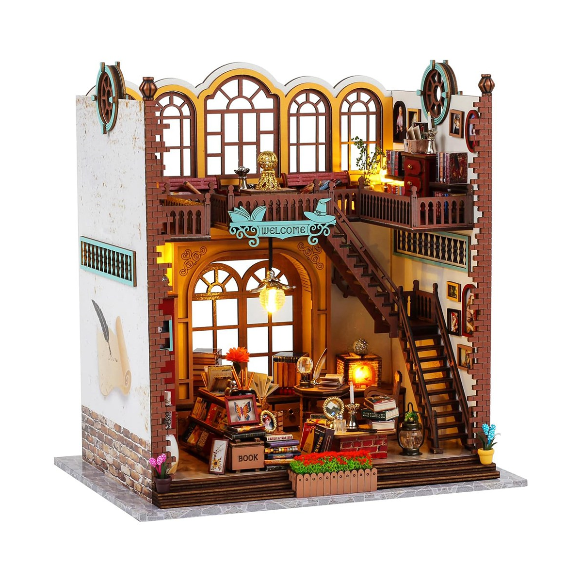 DIY Miniature Wooden Doll House Kit with Furniture and LED Decor Gifts for Birthday Christmas and Valentine'S Day Gift