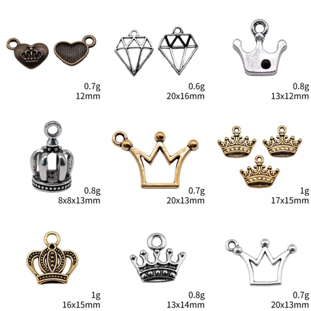 Handmade Charms King Crown Jewelry Making Men Accessories