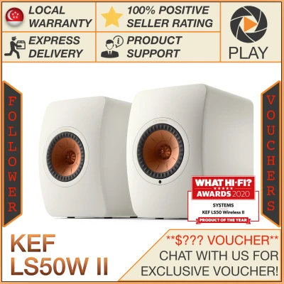 KEF LS50 Wireless II Active Bookshelf Speakers KEF LS50W II LS50W 2 (FOC installation)