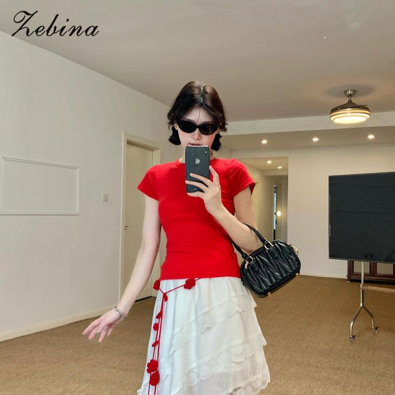 Zebina Women's Slim-Fit Short-Sleeved T-shirt