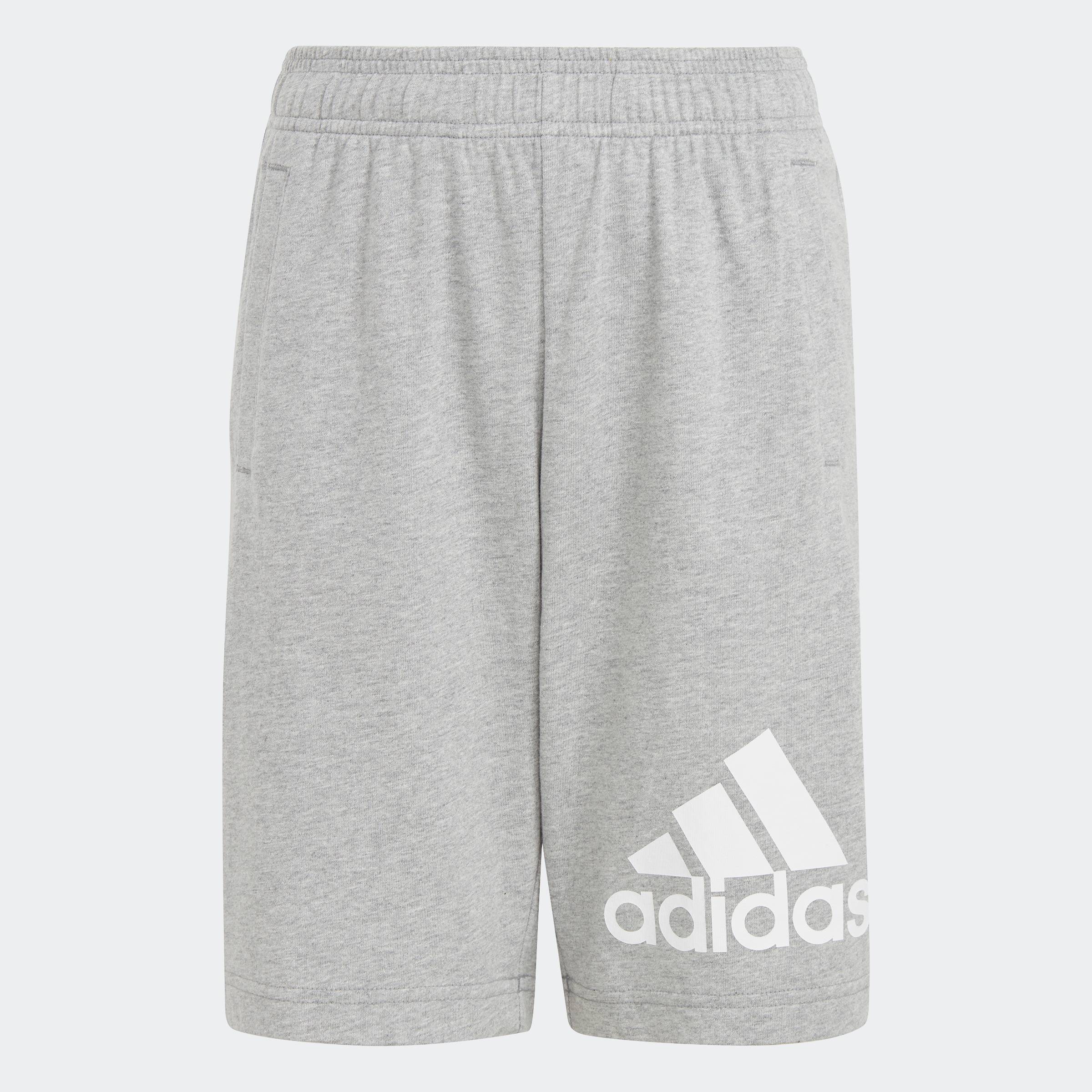 [28-31.7-VOUCHER 15%] adidas Phong cách sống Quần Short Cotton Big Logo Essentials Trẻ em Xám HY4720