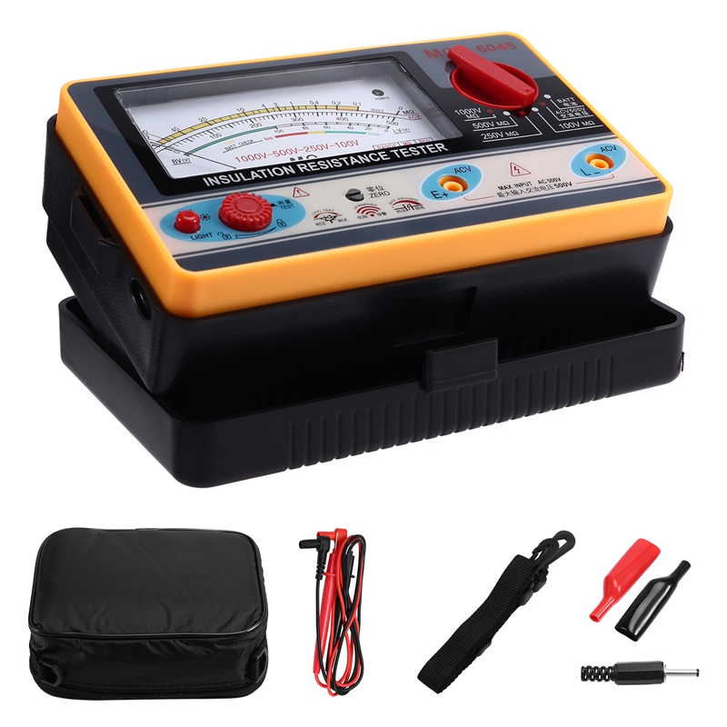 Njty Mutató Típusú Szigetelési Ellenállás Tesztelő Ty6045 Meghmmeter Voltmeter 100V-2500V-500V