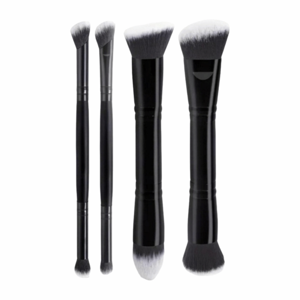 JOMEY 2/4/5Pcs Đỉnh phẳng Cọ trang điểm hai đầu Lông bàn chải mềm Đầu nghiêng Bộ cọ trang điểm Cọ tán phấn Đa chức năng Bộ cọ trang điểm nền Trang điểm cho người mới bắt đầu - 7