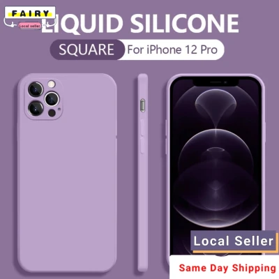 (SG Seller) Classic Square edge Soft Liquid Silicone Phone Case For iphone 13 / 13 Pro/ 13 Pro Max / 11 pro / iphone 11 Pro Max / iPhone 12 / 12 Pro / 12 Pro Max / 12 Mini Luxury Solid Cover